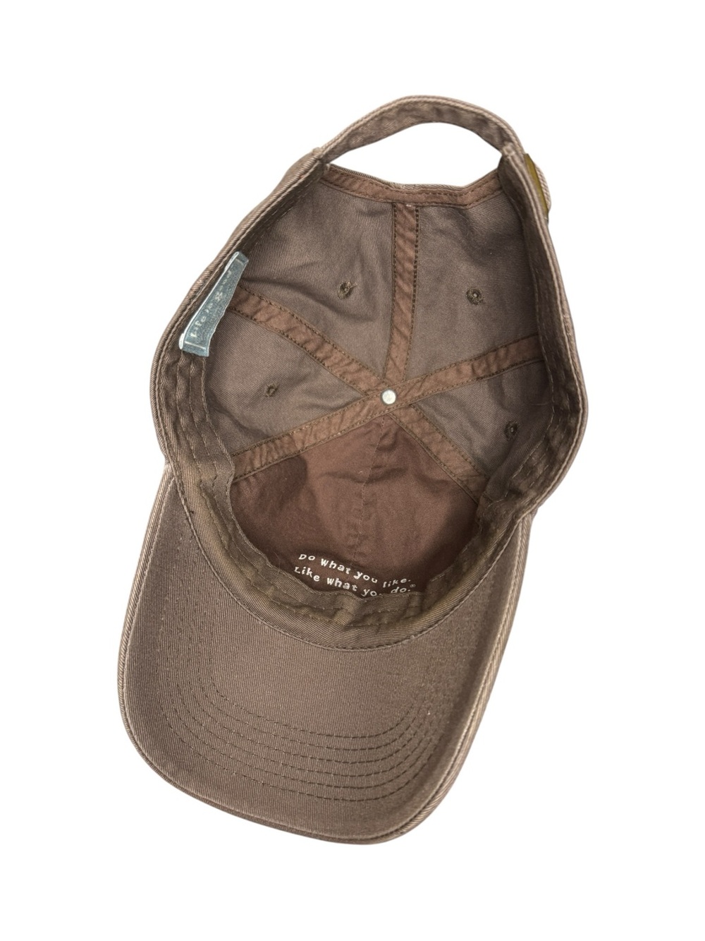 Life Is Good Brown Daisy Flowers Canvas Baseball Chill Cap Adjustable Size OS - Picture 4 of 4
